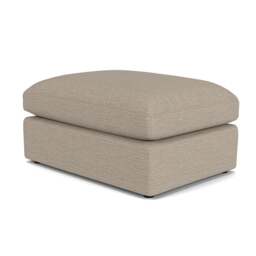 Foot Stool - Natural - Herringbone Weave - Clarke Large - The Cotswold Company - thumbnail 1