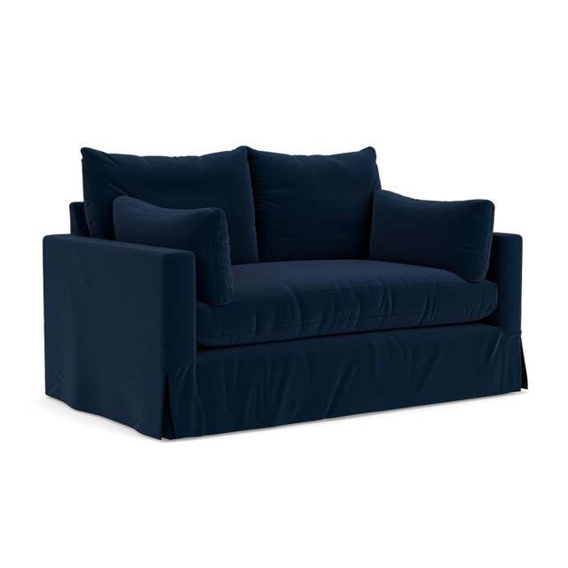 2 Seater Sofa - Deep Blue - Matt Velvet - Ashton - The Cotswold Company - image 1