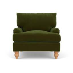 Armchair - Forest Green - Matt Velvet - Morris - The Cotswold Company - thumbnail 2