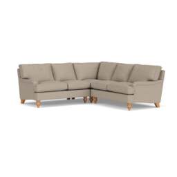 Morris Corner Sofa - Natural - Herringbone Weave - The Cotswold Company