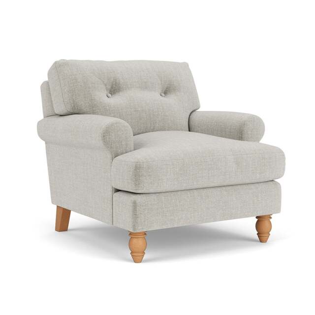 Armchair - Grey Mist - Eco Chenille - Talbot - The Cotswold Company - image 1