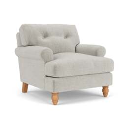 Armchair - Grey Mist - Eco Chenille - Talbot - The Cotswold Company