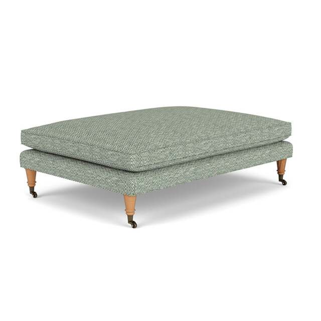 Foot Stool - Lake - Herringbone Weave - Taylor - The Cotswold Company - image 1
