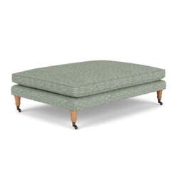 Foot Stool - Lake - Herringbone Weave - Taylor - The Cotswold Company