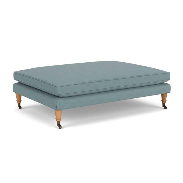 Foot Stool - Sky blue - House linen mix - Taylor - The Cotswold Company - image 1