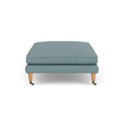 Foot Stool - Sky blue - House linen mix - Taylor - The Cotswold Company - thumbnail 3