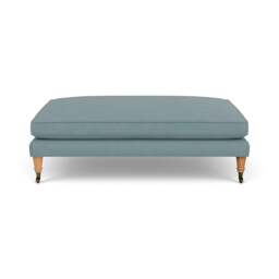 Foot Stool - Sky blue - House linen mix - Taylor - The Cotswold Company - thumbnail 2