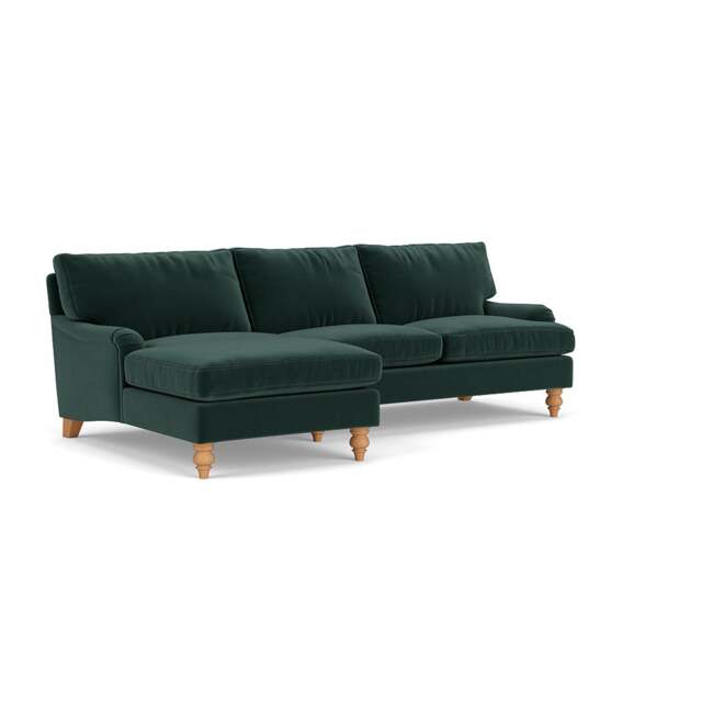 Morris Chaise Large Left Hand - Lake - Matt Velvet - The Cotswold Company - image 1