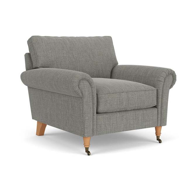 Osbourne Armchair - Grey marl - Rustic Weave - The Cotswold Company - image 1