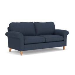 3 Seater Sofa - Indigo - Luxury Italian Linen - Hurley - The Cotswold Company - thumbnail 1