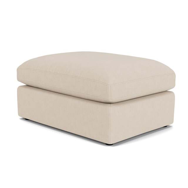 Foot Stool - Lily White - House Linen Mix - Clarke Large - The Cotswold Company - image 1