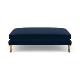 Foot Stool - Deep blue - Matt Velvet - Taylor - The Cotswold Company - thumbnail 2