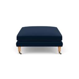 Foot Stool - Deep blue - Matt Velvet - Taylor - The Cotswold Company - thumbnail 3