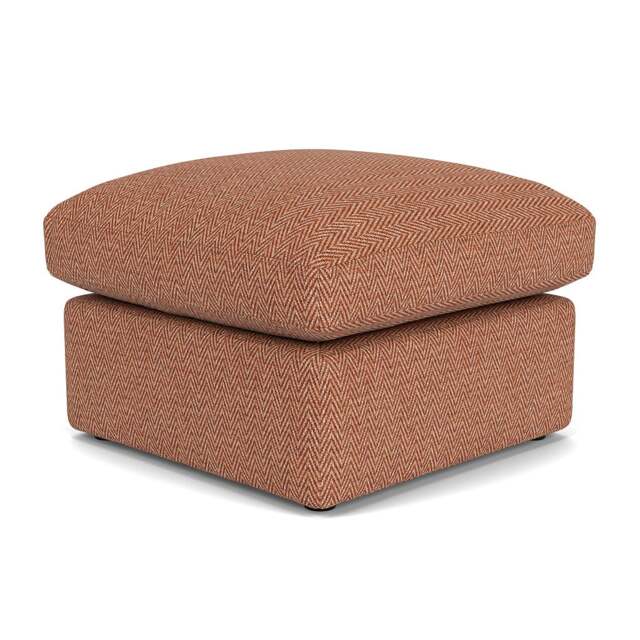 Foot Stool - Brick - Herringbone Weave - Clarke Small - The Cotswold Company - image 1