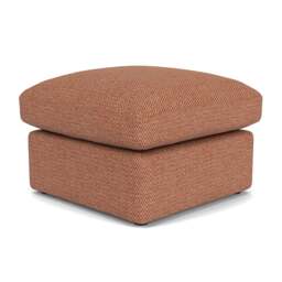 Foot Stool - Brick - Herringbone Weave - Clarke Small - The Cotswold Company - thumbnail 1