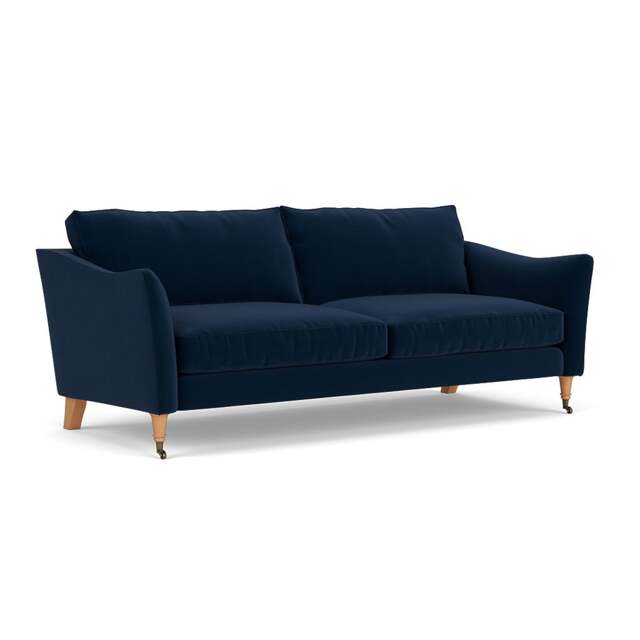 4 Seater Sofa - Deep blue - Matt Velvet - Robinson - The Cotswold Company - image 1