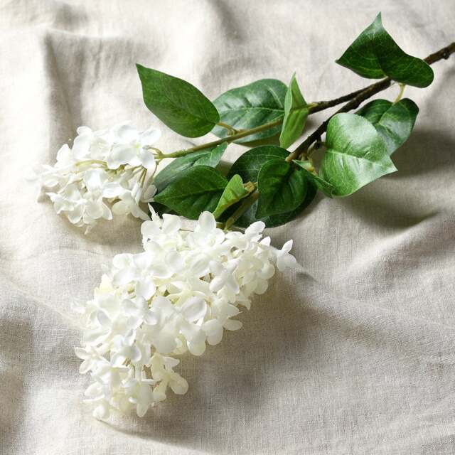 Lilac Stem White - Faux Flower Stem - The Cotswold Company - image 1