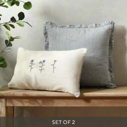 Cornflower Stripe Cushion Bundle - Home Accessories - The Cotswold Company
