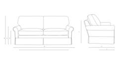 3 Seater Sofa - Grey Mist - Eco Chenille - Dawson - The Cotswold Company - thumbnail 4
