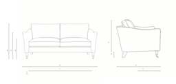 Robinson 3 Seater - Brick - Herringbone Weave - The Cotswold Company - thumbnail 4
