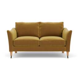 2 Seater Sofa - Mustard - Matt Velvet - Robinson - The Cotswold Company - thumbnail 2