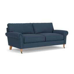 Osbourne 3 Seater - Indigo - House Linen Mix - The Cotswold Company