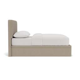 Ellis Double Ottoman Storage Bed - Dove Grey - House Linen Mix - The Cotswold Company - thumbnail 3