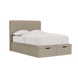 Ellis Double Ottoman Storage Bed - Dove Grey - House Linen Mix - The Cotswold Company