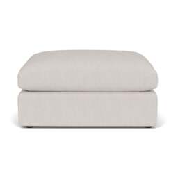 Foot Stool - Soft White - Luxury Italian Linen - Clarke Large - The Cotswold Company - thumbnail 2