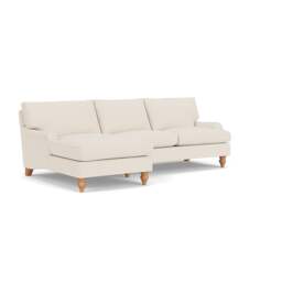Chaise Large Left Hand - Cream - House Weave - Morris - The Cotswold Company