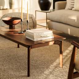 Halford Walnut Rectangular Coffee Table - The Cotswold Company