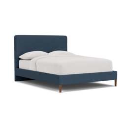 Ellis King Size Classic Bedstead - Indigo - House Linen Mix - The Cotswold Company