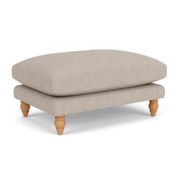 Foot Stool - Natural - Luxury Italian Linen - Emily - The Cotswold Company - thumbnail 1