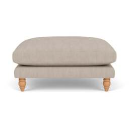 Foot Stool - Natural - Luxury Italian Linen - Emily - The Cotswold Company - thumbnail 2