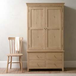 Double Larder - Inglesham Whitewash Oak - The Cotswold Company - thumbnail 4
