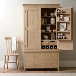 Double Larder - Inglesham Whitewash Oak - The Cotswold Company - thumbnail 3