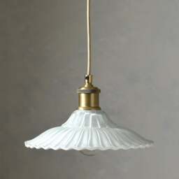 Mia Scalloped Glass Ceiling Pendant - Home Accessories - The Cotswold Company - thumbnail 3