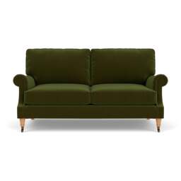 3 Seater Sofa - Forest Green - Matt Velvet - Taylor High Back - The Cotswold Company - thumbnail 2