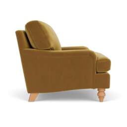 Morris Armchair - Mustard - Matt Velvet - The Cotswold Company - thumbnail 3