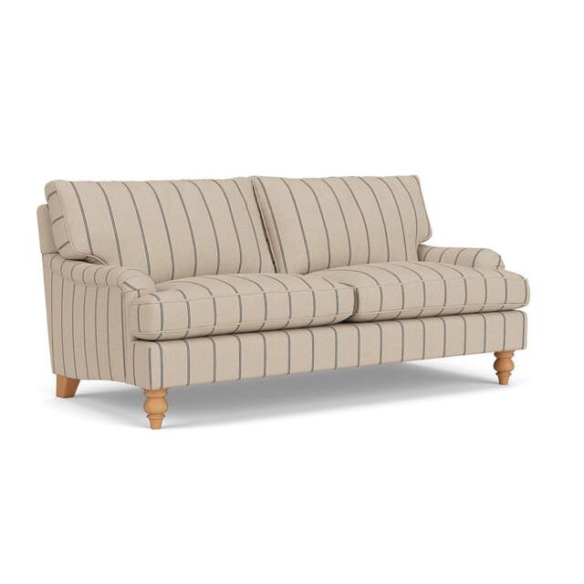 3 Seater Sofa - Charcoal - Compton Stripe - Morris - The Cotswold Company - image 1