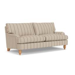 3 Seater Sofa - Charcoal - Compton Stripe - Morris - The Cotswold Company - thumbnail 1