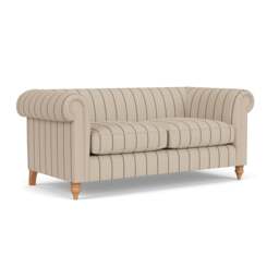 Rayner 3 Seater - Charcoal - Compton Stripe - The Cotswold Company