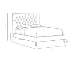 Calvert King Size Classic Bedstead - Dusky Rose - Eco Chenille - The Cotswold Company - thumbnail 5