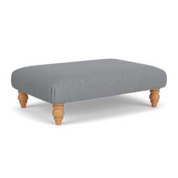 Foot Stool - Blue Marl - House Weave - Clara - The Cotswold Company