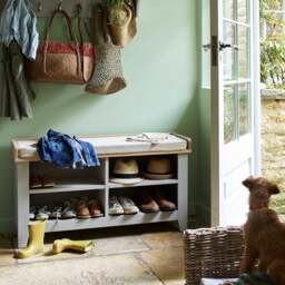 Hallway Shoe Bench Set - Chester Dove Grey - The Cotswold Company - thumbnail 2