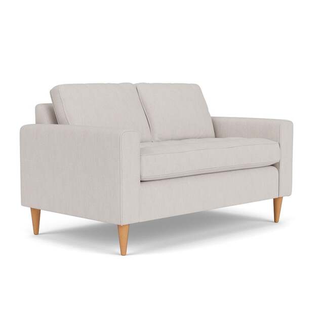 2 Seater Sofa - Soft White - Luxury Italian Linen - Saxon - The Cotswold Company - image 1