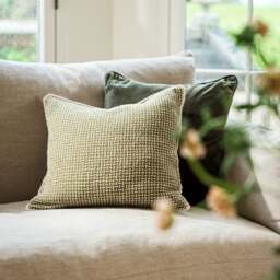 Braid Woven Cotton Cushion Fir - Home Accessories - The Cotswold Company - thumbnail 3