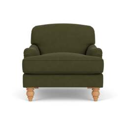 Armchair - Forest Green - House Linen Mix - Ashbee - The Cotswold Company - thumbnail 2
