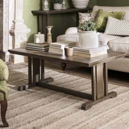 Notgrove Weathered Oak Open Coffee Table - The Cotswold Company - thumbnail 1