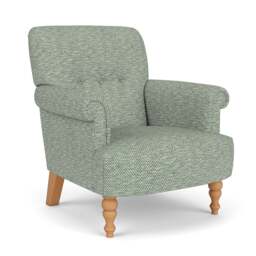 Harriet Armchair - Lake - Herringbone Weave - The Cotswold Company